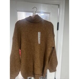 Old Navy Sweater Mock Neck Women's Medium NWT Brown